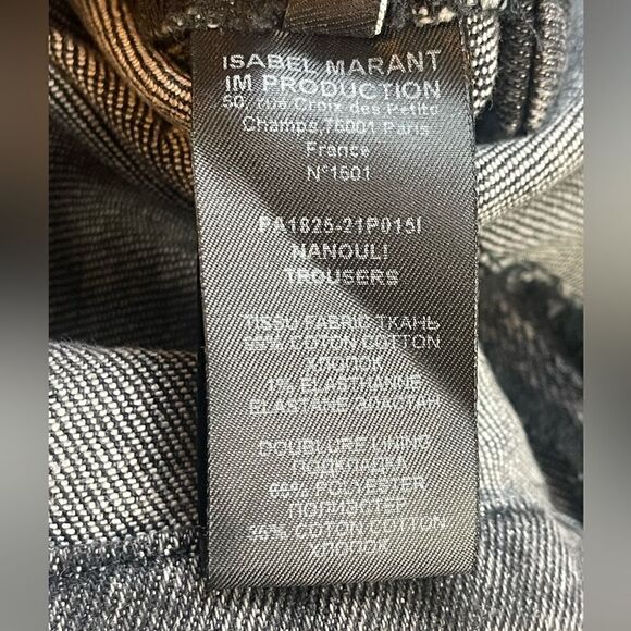 Isabel Marant Nanouli high waist stirrup skinny jeans in faded black. 38. NWT - Picture 12 of 14